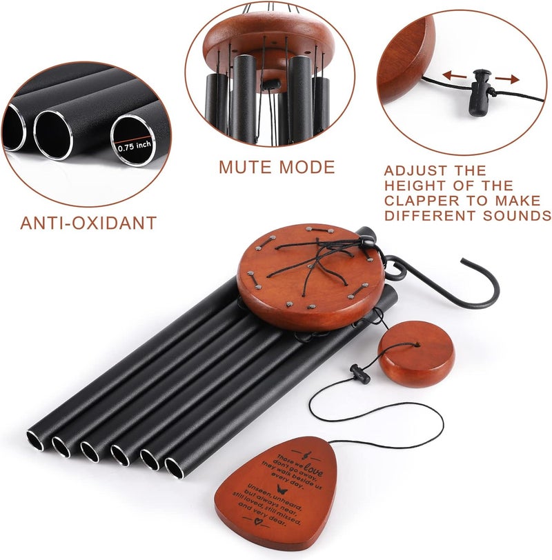 ABEICO Memorial Wind Chimes for Outside, Sympathy Gift for Loss of Loved One Mom Dad, Ideal for Funeral, Remembrance & Bereavement, Outdoor Use - Image 4